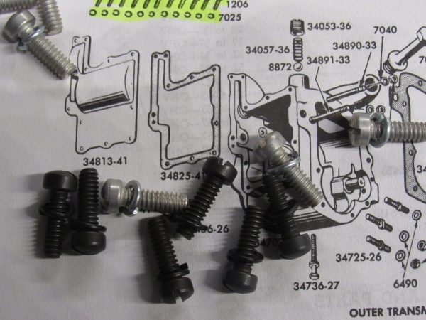 Harley 45 Flathead Solo and Servi-car Tranny Cover Screw Kit 1935-63 - Image 2
