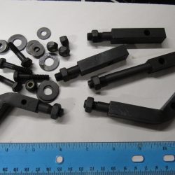 Harley Knucklehead,Panhead,Footboard Mount Bracket Kit **Parkerized** 1936-64