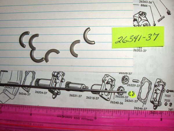 Harley 45 Flathead Solo,Servi-car,Sportster Oil Pump Breather Gear Retainers. P/N 26341-37