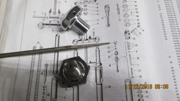 Harley Panhead,Shovelhead Chrome Fork Tube Caps *Vented* 1949-76 P/N45754-49
