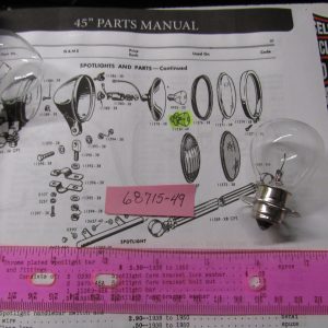 Harley Knucklehead,Flathead,Panhead 6 Volt Spot Lamp Bulb 1938-63  P/N 68715-49