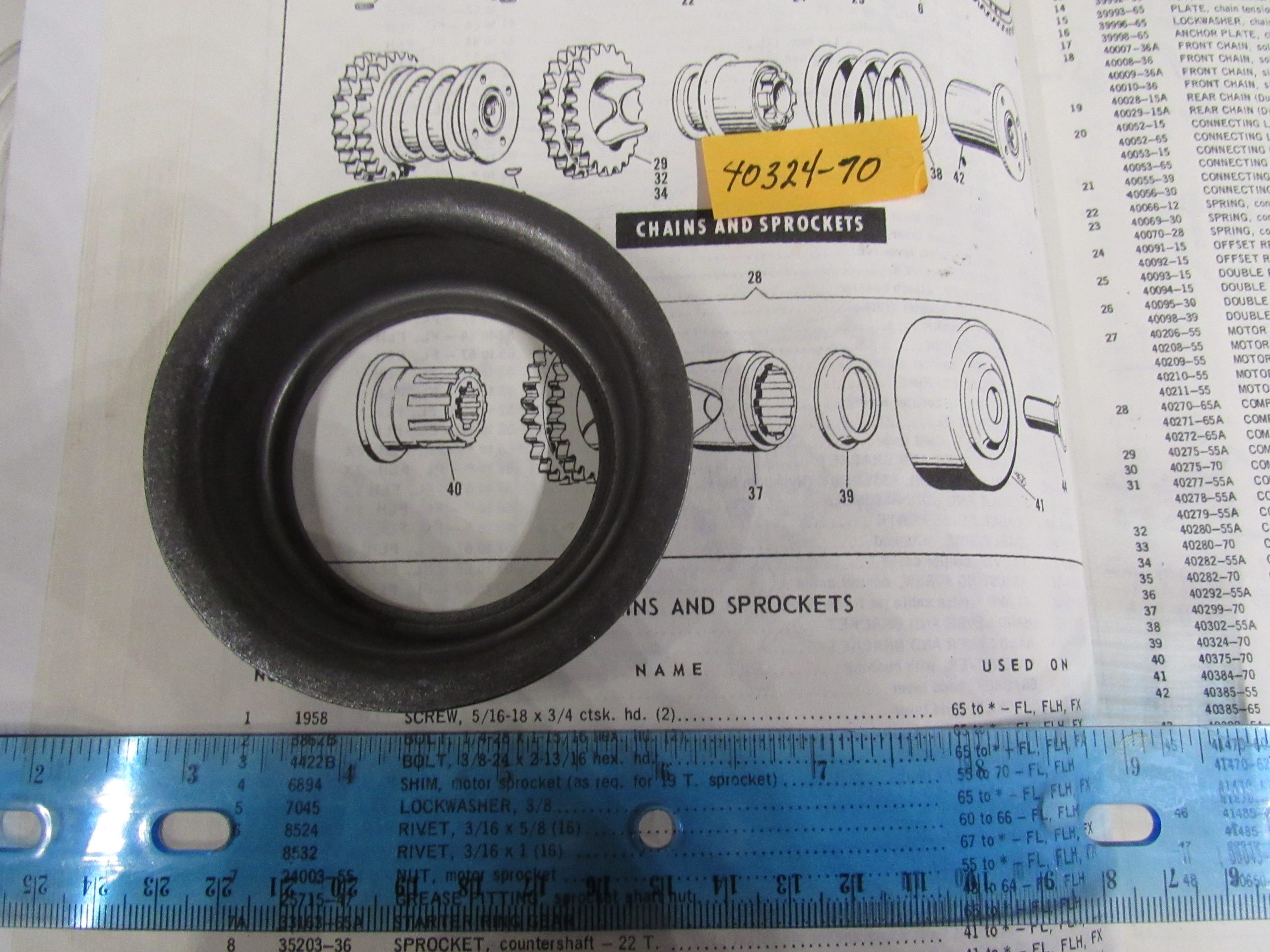 Harley Shovelhead Compensator Sprocket Cup  1970-82  P/N 40324-70 - Image 2