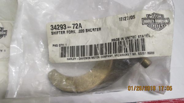 Genuine Harley Sportster Shifter Fork. -020 Shorter  1957-90  P/N 34293-72