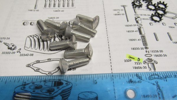 Harley Knucklehead,Panhead,Flathead Tappet Guide Screws & Washers. 1929-73