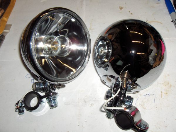 Harley Knucklehead,Panhead,45 Flathead,Spotlamp Assembly Set with Bulbs