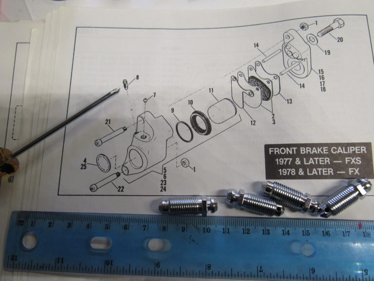 Harley Shovelhead Front & Rear Caliper Bleeder Screw.197382 P/N 44146