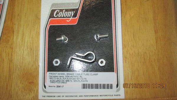 Harley Sportster Brake Front Cable Tube Clamp.. 1954-72  P/N 45218-52