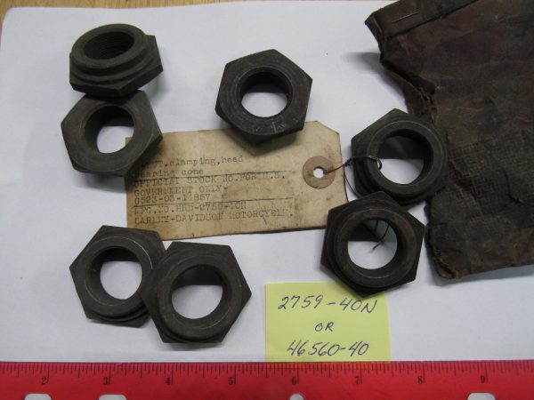 Genuine Harley 45 Flathead WL,WLA,WLC,,Springer Top Stem Nut *NOS* 1940-57. P/N 46560-40
