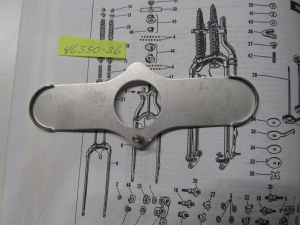 Harley Knuckle,Flathead,Servi-car Springer Dust Cover Lock Plate  P/N 46550-36 - Image 2