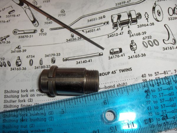 Harley 45 Flathead Solo and Servi-car Shifter Finger Bushing  1941-73