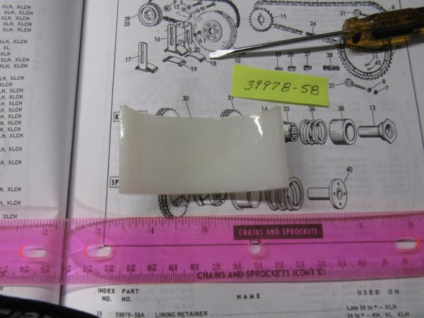 Harley Sportster Nylon Primary Chain Pad  1957-76  P/N 39978-58 - Image 4