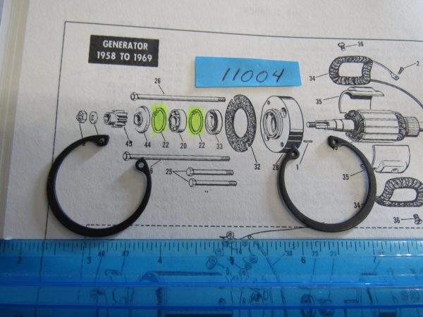 Harley Panhead,Shovel,Sportster 2 Brush Generator Housing Snap Rings 1958-81 - Image 2