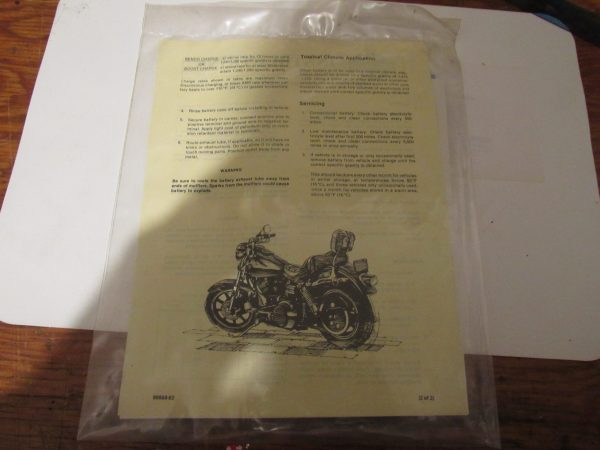 Genuine Harley Sportster Owners Manual  XLH,XLS.. 1982  **NOS** - Image 2
