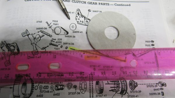 Harley,Knuckle,Panhead Foot Clutch Friction Disc *Molded* 1941-51.P/N 36899-41 - Image 2