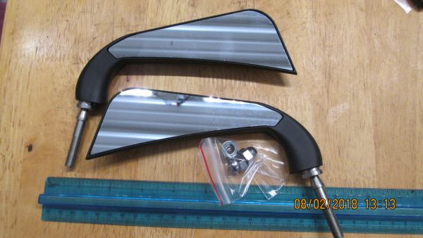 Universal Black Evil Eye Mirror Set with Steel Stems - Image 2