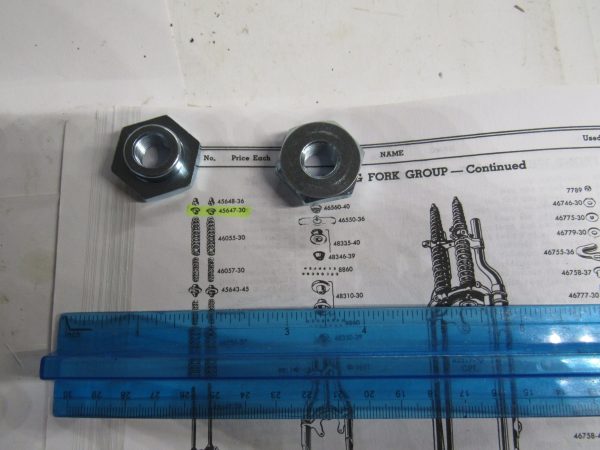 Harley Knucklehead,Flathead,Panhead,Springer Fork Rod Upper Nuts  1930-57 - Image 2