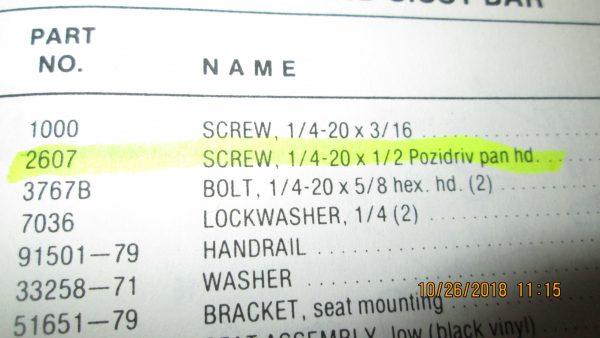 HARLEY SPORTSTER,SHOVELHEAD POZIDRIV PAN HEAD SCREW 1/4"-20 x 3/4 " P/N 2607 - Image 4