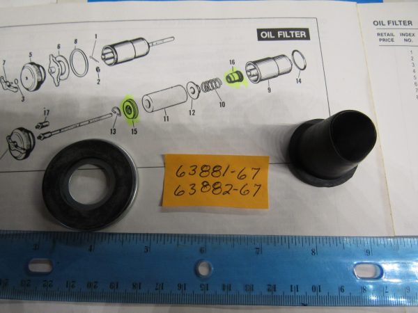 Harley Shovelhead Sportster,Oil Filter Upper and Lower Seal Kit  1965-81