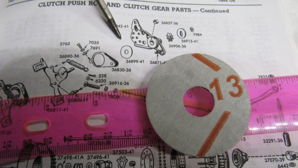 Harley,Knuckle,Panhead Foot Clutch Friction Disc *Molded* 1941-51.P/N 36899-41