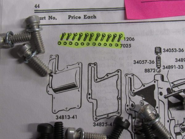 Harley 45 Flathead Solo and Servi-car Tranny Cover Screw Kit 1935-63