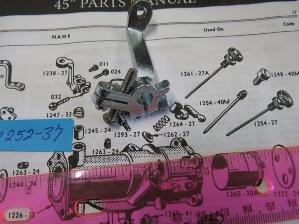 Harley 45 Flathead Solo M-88 Linkert Throttle Lever 1937-48 P/N 27252-37 - Image 2