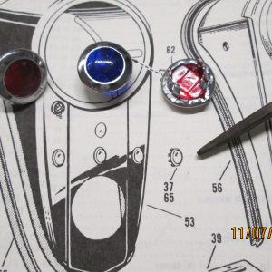 Harley Panhead,Shovelhead,Servi-car Three Light Dash Panel Lens Set 1962-67