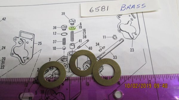 Harley Pan,Shovel Oil Pump Relief Valve Plug Washer *Brass* 1954-78 - Image 2