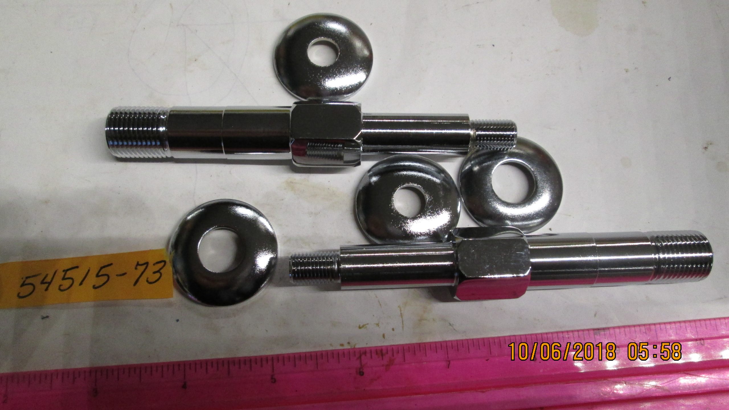 Harley Shovelhead Chrome Upper Rear Shock Stud Kit 1973-84 P/N 54515-73 - Image 2