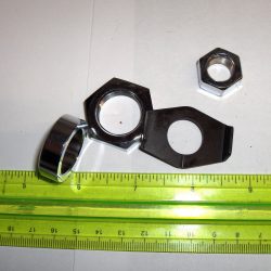 Harley 45 Flathead Solo,Chrome Rear Axle Hardware.. 1941-52