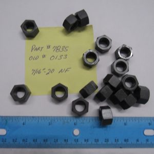 Parkerized 7/16" X 20 N.F. X 3/8" X 5/8" Hexagon Nut.. Part # 7835 or Old Part # 0133
