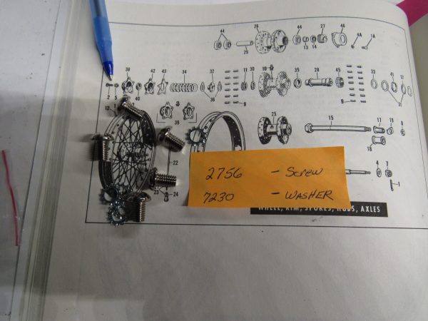Harley,Knucklehead,Panhead,Flathead Star Hub Wheels Screw Kit..1936-66. **Chrome or Parkerized**