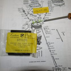 Harley Panhead Rocker Arm Lower Block Studs  1948-65  P/N 17647-48