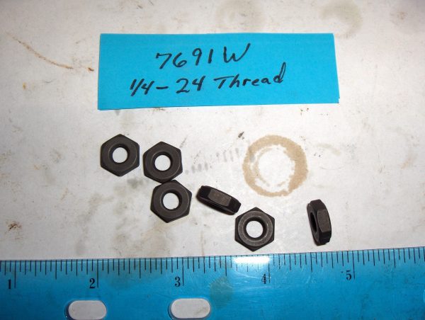 **ON SALE**Harley Big Twin, Flathead Thin Oil Pump Nuts (1/4-24 Threads) 1930-70  P/N 7691W - Image 3