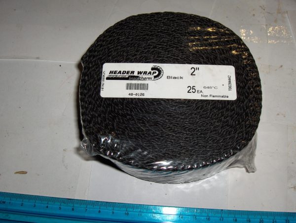 Harley,Customs,Bobbers,Choppers Black Exhaust Wrap  **25 Feet**