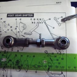 Harley Shovelhead FX 4 Speed Shift Rod With Heim Joints  1974-85