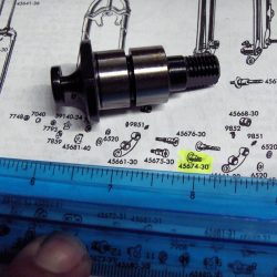 Harley 45 Flathead Solo WL,WLA,WR Left Front Rocker Stud 1930-52 P/N 45674-30