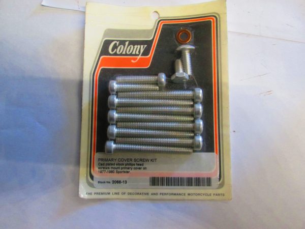 Harley Sportster Cad Plated Primary Cover Screw Kit  1977-80 - Image 2