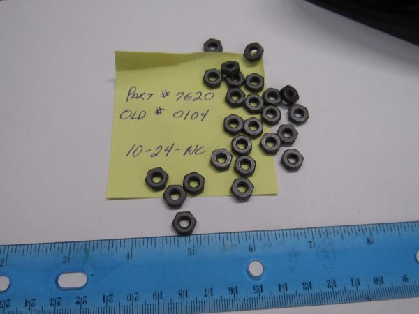 Parkerized 10-24 N.C. X 1/8" X 3/8" Hexagon Nut Part # 7620 or Old # 0104 - Image 2
