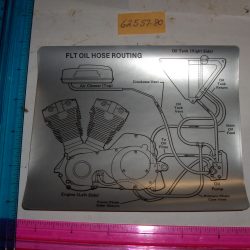 **OVERSTOCK**Harley Davidson FLT Decal Oil Hose Routing Oil Tank Oil Pump 62557-80 "NOS" **QTY 5**