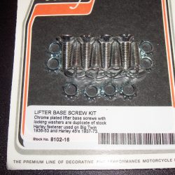 Harley Knucklehead,Panhead,45 Flathead Chrome Lifter Base Screws..