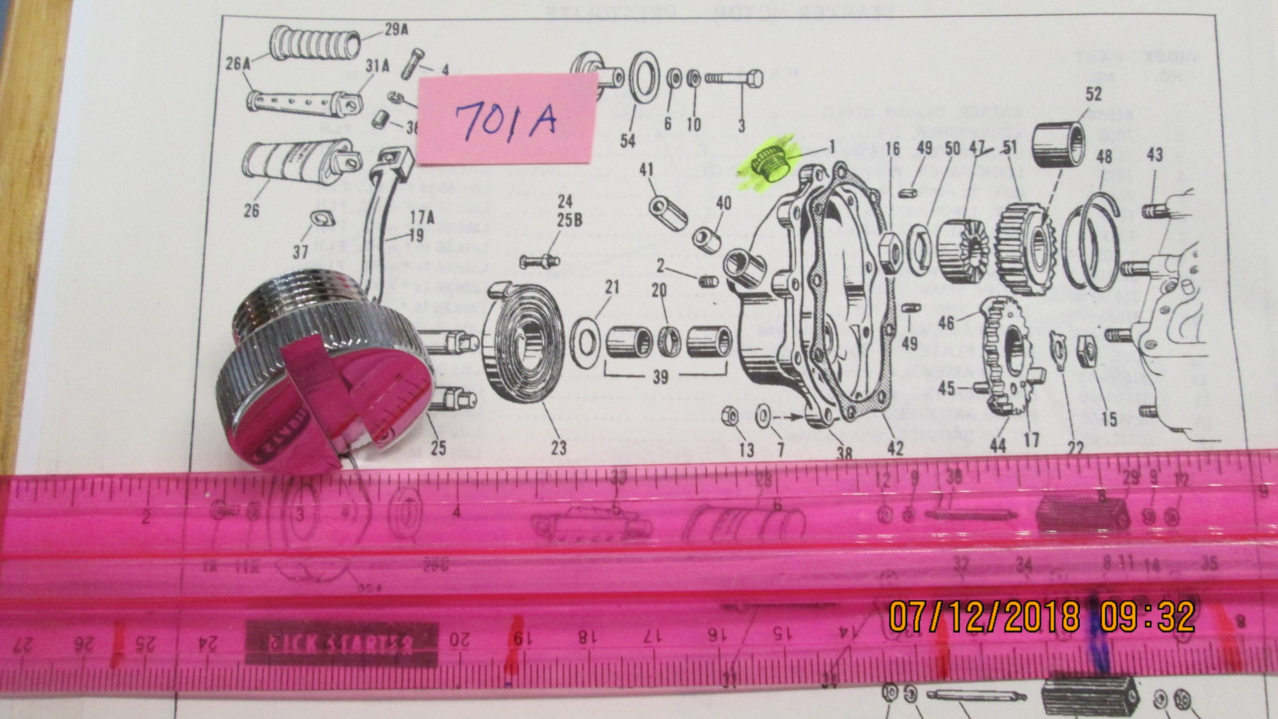 Harley Knuckle,Pan,Shovel,Chrome Slotted Transmission Fill Plug 1936-84 P/N 701A