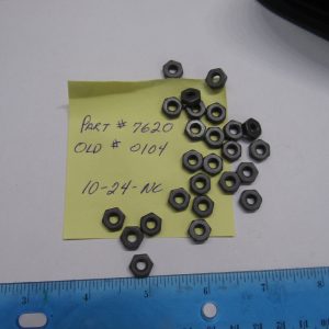 Parkerized 10-24 N.C. X 1/8" X 3/8" Hexagon Nut Part # 7620 or Old # 0104