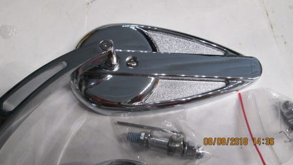 Universal Chrome Tear Drop Mirrors with Curve Stems - Image 3