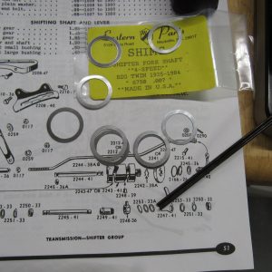 Harley Big Twin,45 Flathead Transmission Shifter Fork Shims 1935-84. P/N 6750
