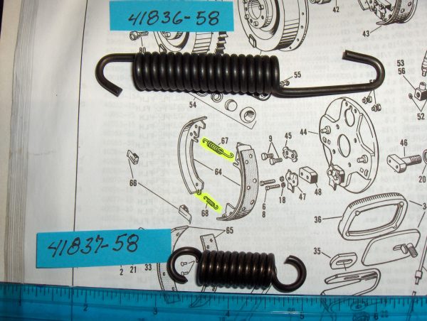 Harley Panhead Rear Brake Shoes Springs 1958-62 - Image 2