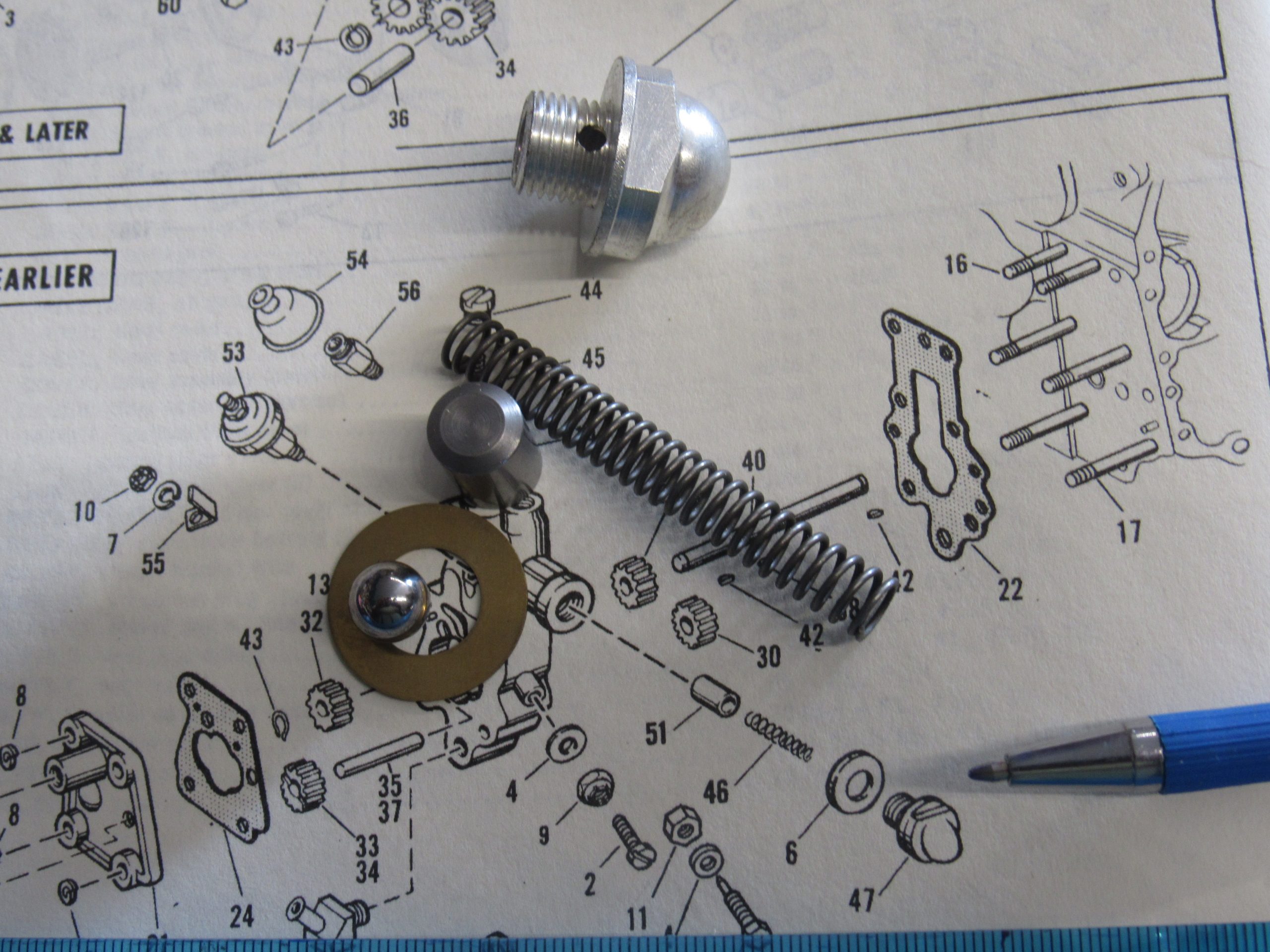 Harley Panhead,Shovelhead,Oil Pump Relief Valve Kit  1954-67