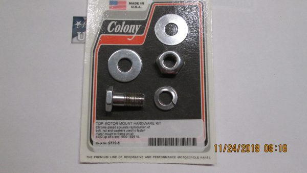 Harley 45 Flathead,VL Top Motor Mount Kit *Chrome* 1930-73
