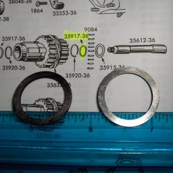 Harley,Knuckle,Panhead,Shovelhead Tranny Inner Bearing Washer 1937-76 P/N 35917-36