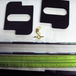 Harley,Knucklehead,Panhead, Chrome Battery Rod Set with Battery Pads