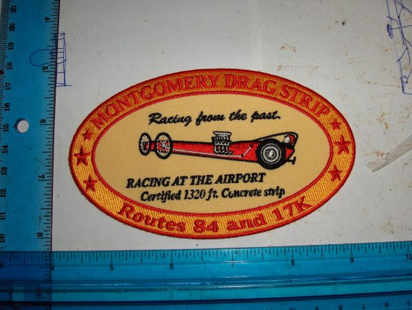 Harley,Indian,Customs, Vintage Style "Drag Strip" Motorcycle Jacket Patch